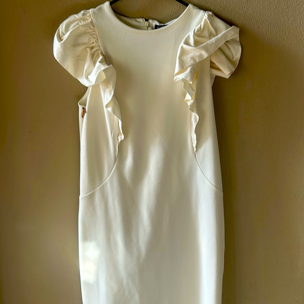 Cute mini beige dress